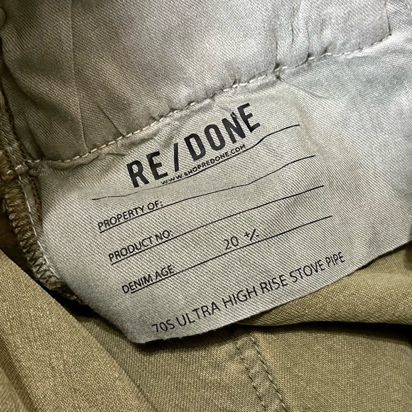 RE/DONE
70s High-Rise Stove Pipe Jeans - Washed Sage - Picture 9 of 12